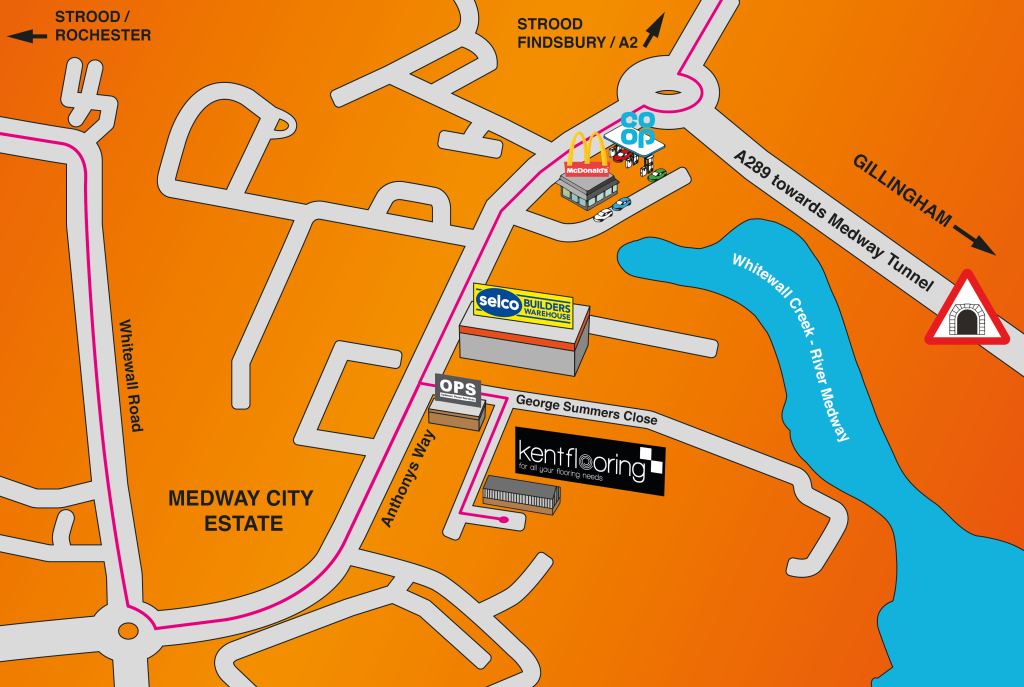 Map of the areas Kent Flooring covers