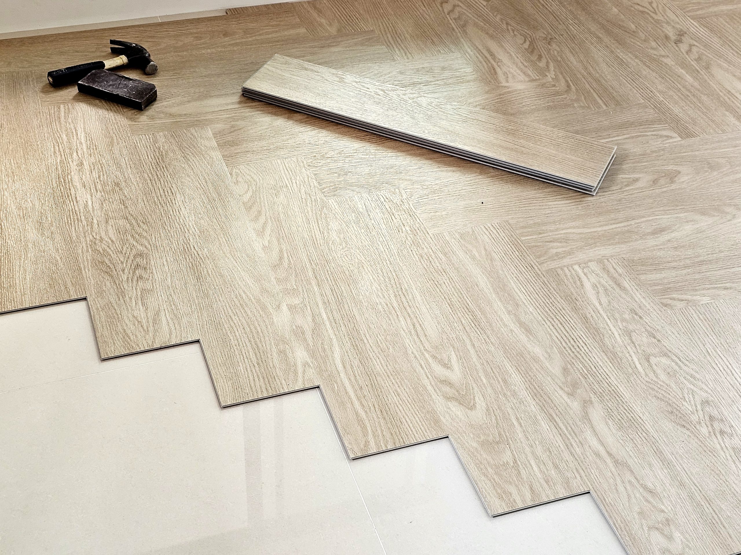 Herringbone wood floor in Sevenoaks